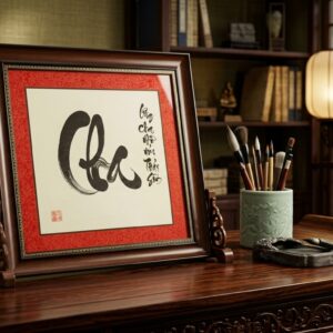 Tranh thư pháp chữ Cha