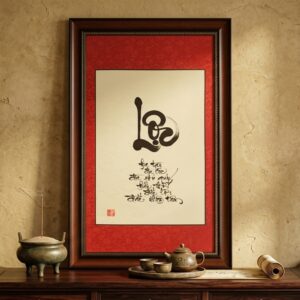 Tranh thư pháp chữ Lộc