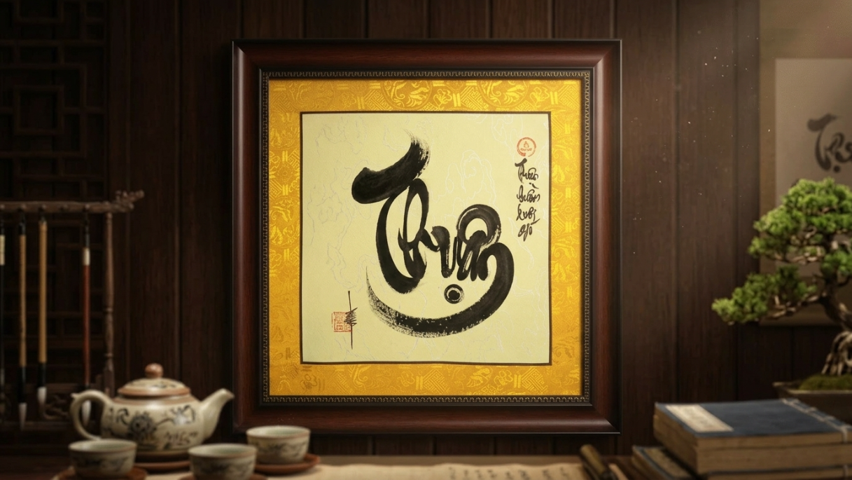 Tranh thư pháp chữ Thuận