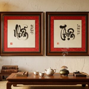 Tranh thư pháp chữ Nhẫn